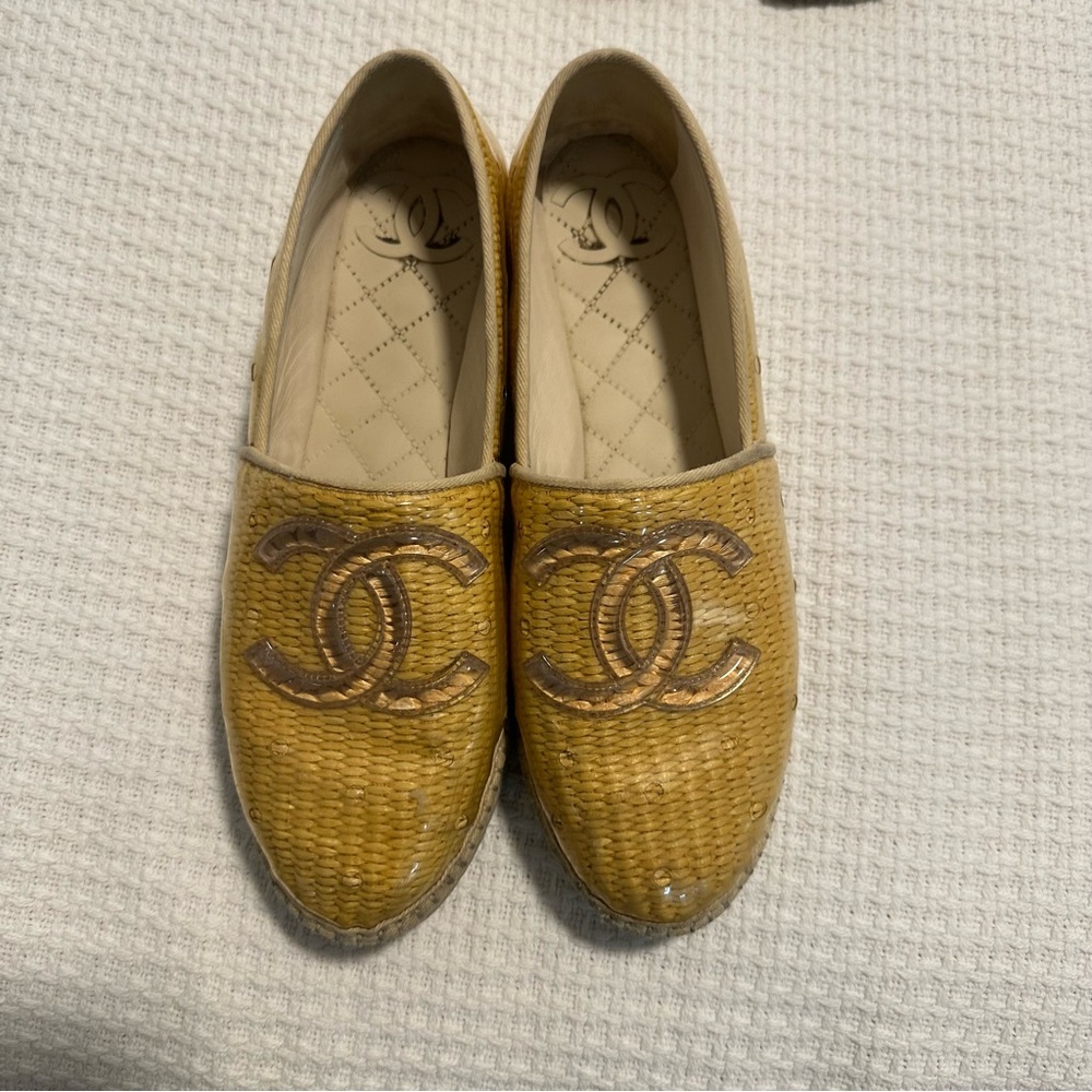 Women's CC Espadrilles PVC and Raffia 39EU